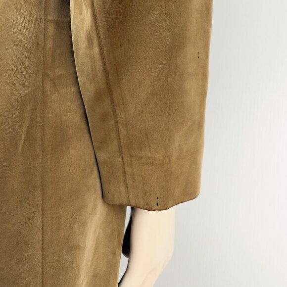 MASSIMO DUTTI Blazer Dress / Trench Coat Tan Kaki Double-Breasted Belted‎ Fall 6 - Picture 12 of 16
